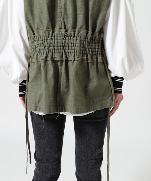 RehersalL(リハーズオール)の「rehersall/リハーズオール/ファティーグシャツベスト(ベスト・レディース・カーキ・F)」の4枚目の写真