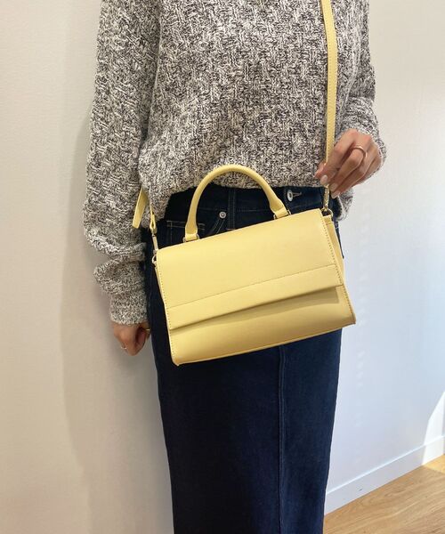 OPAQUE.CLIP（オペークドットクリップ）の「◆ワンハンドルかぶせミニショルダーバッグ【2WAY】（ショルダーバッグ・レディース・イエロー/ベージュ/ブラック・00）」の3枚目の写真