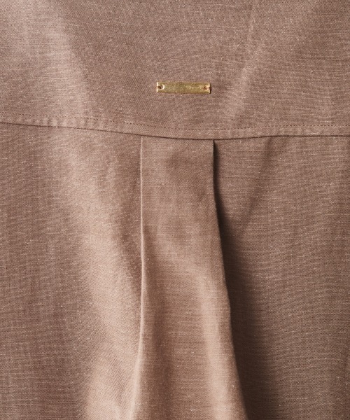 CHIC STYLE（シックスタイル）の「＜大きいサイズ＞裾リブワークシャツ シックスタイル（シャツ/ブラウス・レディース・ブラック/モカ・5L/L/4L/3L/LL）」の16枚目の写真