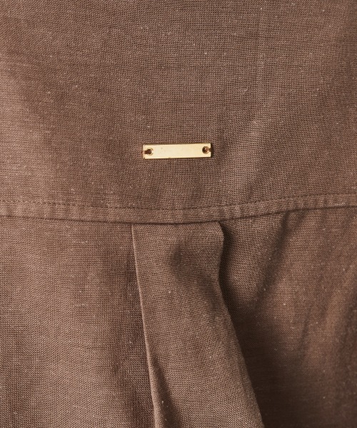 CHIC STYLE（シックスタイル）の「＜大きいサイズ＞裾リブワークシャツ シックスタイル（シャツ/ブラウス・レディース・ブラック/モカ・5L/L/4L/3L/LL）」の17枚目の写真