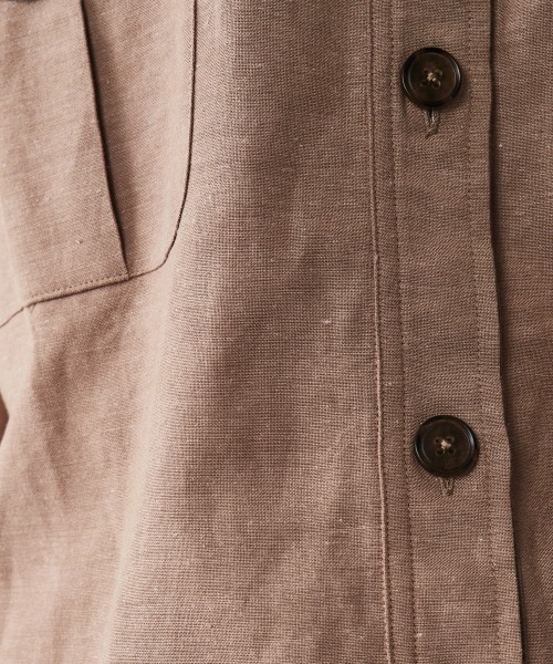 CHIC STYLE（シックスタイル）の「＜大きいサイズ＞裾リブワークシャツ シックスタイル（シャツ/ブラウス・レディース・ブラック/モカ・5L/L/4L/3L/LL）」の22枚目の写真