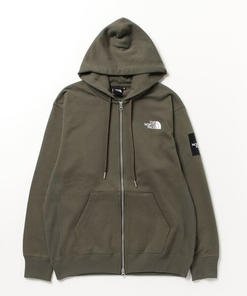 THE NORTH FACE(ザノースフェイス)の「ザ ノース フェイス THE NORTH FACE Square Logo Full Zip スクエアロゴフルジップ(パーカー・メンズ・グレー/ブラック/グリーン・L/M/LL/S/3L)」の3枚目の写真