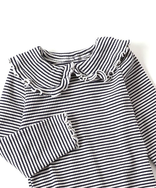 apres les cours（アプレレクール）の「フリルカラーTシャツ（Tシャツ/カットソー・キッズ・ピンク/アイボリー/その他2・80/90/100/130/140/110/120）」の3枚目の写真