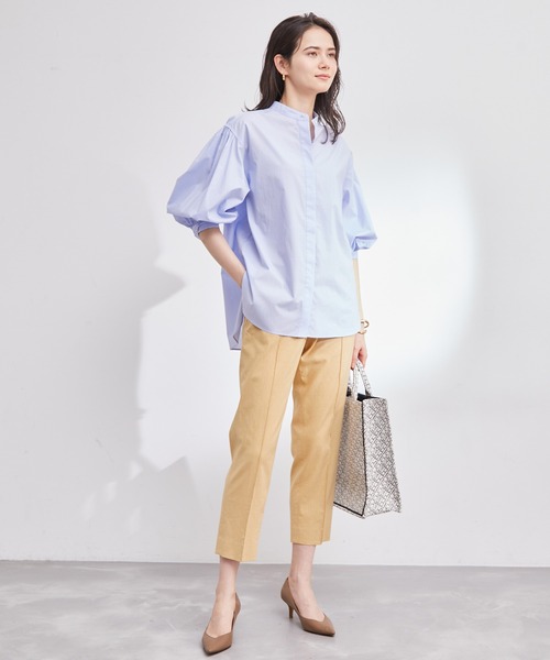 ROPE'(ロペ)の「【洗える】コットンリネンピンタックシガレット美脚パンツ(その他パンツ・レディース・ブラック/ブルー系その他4/イエロー系その他4・36/38/40)」の18枚目の写真