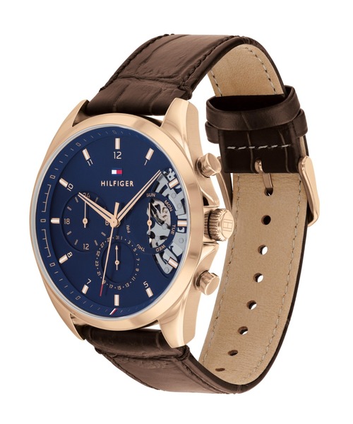 TOMMY HILFIGER（トミーヒルフィガー）の「【TOMMY HILFIGER】トミーヒルフィガー クォーツ 　ブラウンレザーストラップ　腕時計　Baker（アナログ腕時計・メンズ・ブラウン・FREE）」の5枚目の写真