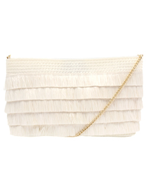 LE TALON | ◇BERTINI ラフィア フリンジ クラッチ(ショルダーバッグ)