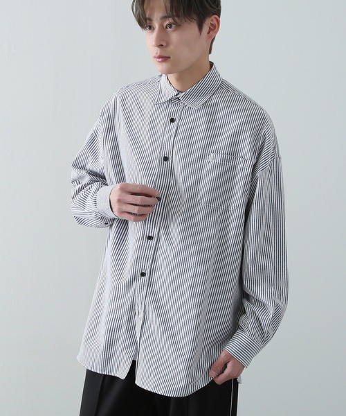 セール】【NULL】ストライプ＆無地 長袖シャツ（シャツ/ブラウス