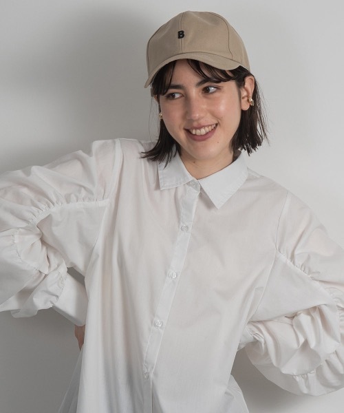 lawgy(ラウジー)の「gather sleeve shirt op(ワンピース・レディース・ホワイト/ブラック・FREE)」の10枚目の写真
