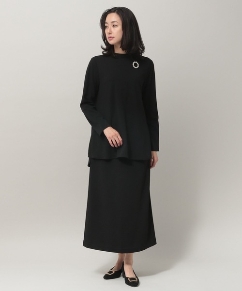 Elura(エルーラ)の「ラクに着るセレモニースカート(スカート・レディース・ネイビー/ブラック/ピンクベージュ・MEDIUM/SMALL/LARGE)」の5枚目の写真