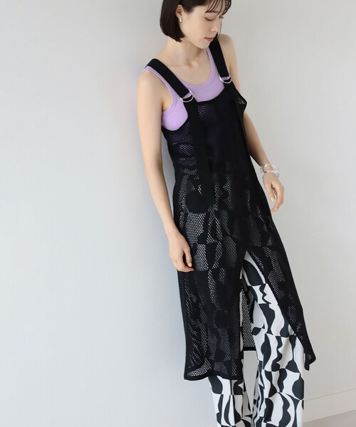Ray BEAMS（レイビームス）の「Ray BEAMS / メッシュ キャミ ワンピース（ワンピース・レディース・オフホワイト/ブラック・ONE SIZE）」の11枚目の写真
