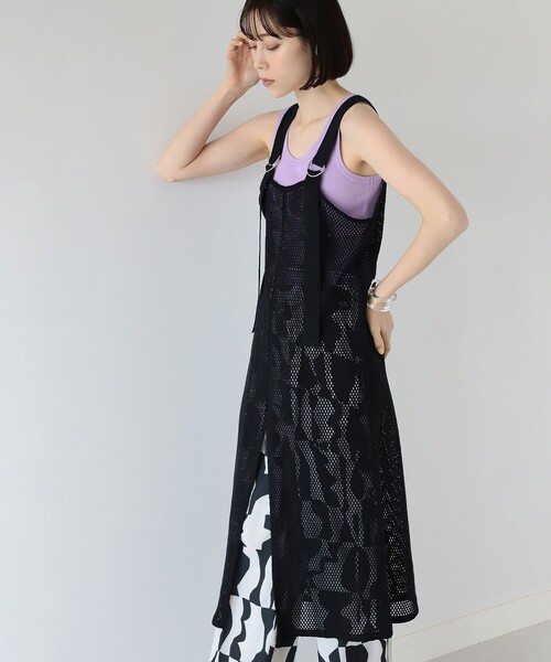 Ray BEAMS（レイビームス）の「Ray BEAMS / メッシュ キャミ ワンピース（ワンピース・レディース・オフホワイト/ブラック・ONE SIZE）」の13枚目の写真