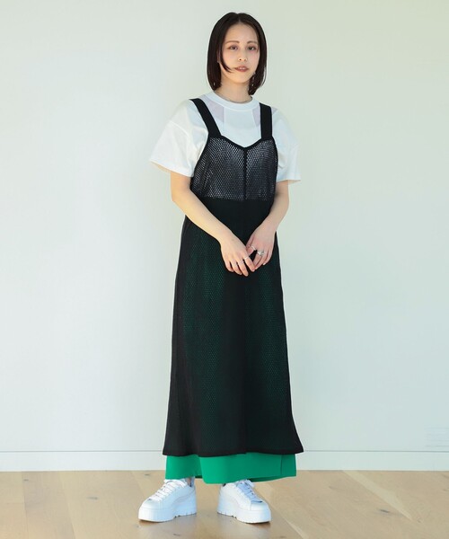 Ray BEAMS（レイビームス）の「Ray BEAMS / メッシュ キャミ ワンピース（ワンピース・レディース・オフホワイト/ブラック・ONE SIZE）」の14枚目の写真