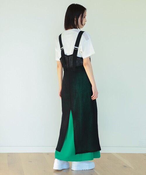 Ray BEAMS（レイビームス）の「Ray BEAMS / メッシュ キャミ ワンピース（ワンピース・レディース・オフホワイト/ブラック・ONE SIZE）」の16枚目の写真