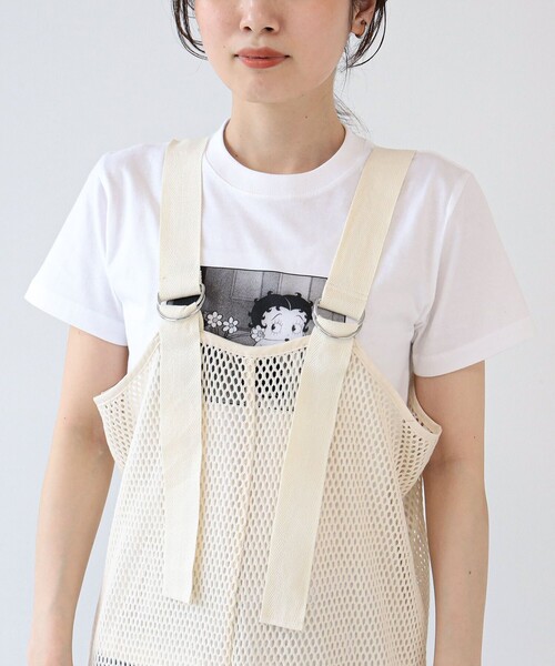 Ray BEAMS（レイビームス）の「Ray BEAMS / メッシュ キャミ ワンピース（ワンピース・レディース・オフホワイト/ブラック・ONE SIZE）」の21枚目の写真