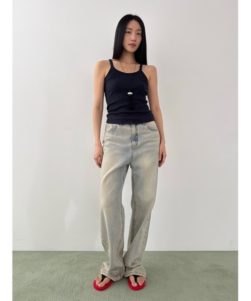 Didot.showroom(ディドット ショールーム)の「ローライズウォッシンワイドデニム(デニムパンツ・レディース・ライトブルー・S/M)」の8枚目の写真