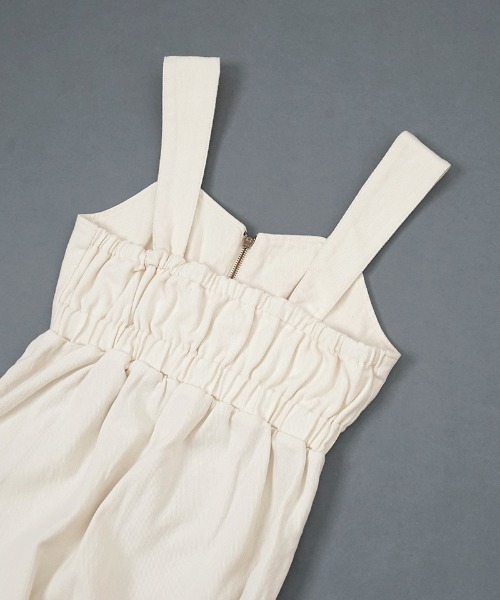 flower（フラワー）の「シェイプジャンパースカート（ジャンパースカート・レディース・ベージュ/アイボリー・FREE）」の13枚目の写真