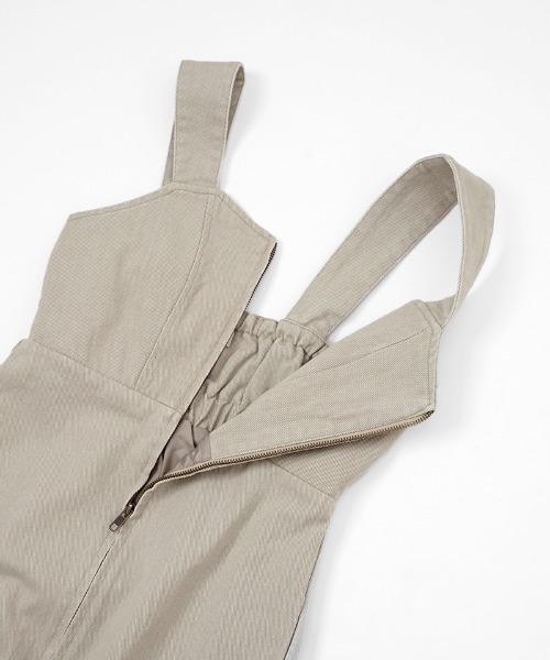 flower（フラワー）の「シェイプジャンパースカート（ジャンパースカート・レディース・ベージュ/アイボリー・FREE）」の20枚目の写真