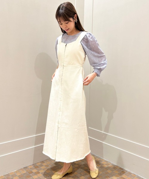 flower（フラワー）の「シェイプジャンパースカート（ジャンパースカート・レディース・ベージュ/アイボリー・FREE）」の17枚目の写真