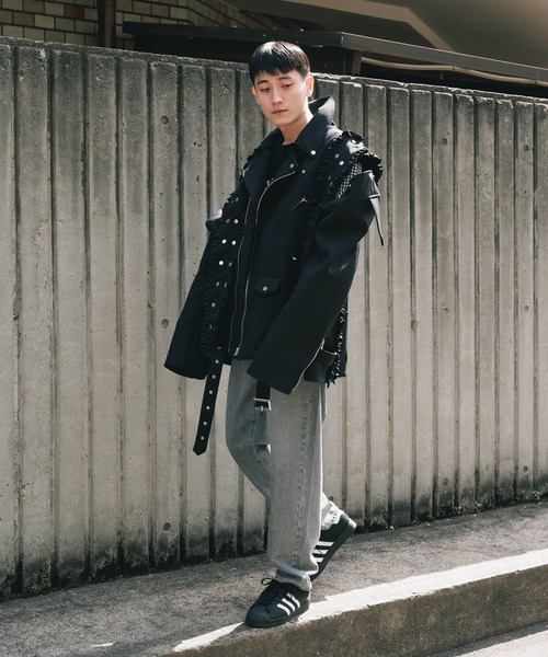【美品】  TENDER PERSON / テンダーパーソン | FRIL RAIDERS ライダース ジャケット | 00 | ブラック | メンズ TENDER PERSON（テンダーパーソン）の「TENDER PERSON/テンダー