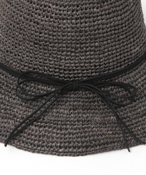 studio CLIP（スタディオクリップ）の「ラフィア細編みハット（ハット・レディース・チャコール/ナチュラル/ブラウン・FREE）」の13枚目の写真