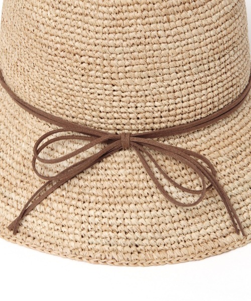 studio CLIP（スタディオクリップ）の「ラフィア細編みハット（ハット・レディース・チャコール/ナチュラル/ブラウン・FREE）」の17枚目の写真