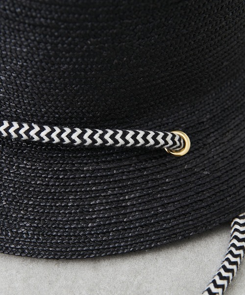 FERRUCCIO VECCHI（フェリシオベッキ）の「【FERRUCCIO VECCH（フェリシオヴェッキ）】ロープ付カンカン帽（ハット・レディース・ピンク/ブラック・FREE）」の5枚目の写真