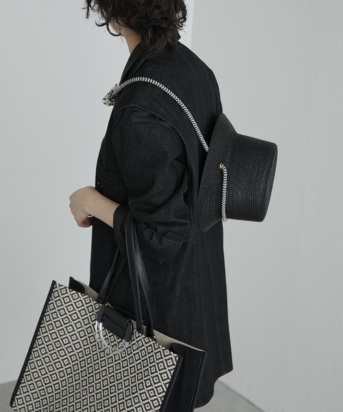 FERRUCCIO VECCHI（フェリシオベッキ）の「【FERRUCCIO VECCH（フェリシオヴェッキ）】ロープ付カンカン帽（ハット・レディース・ピンク/ブラック・FREE）」の10枚目の写真