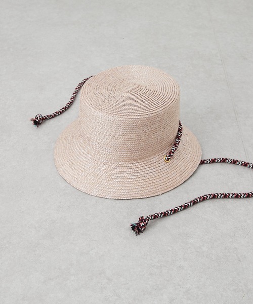 FERRUCCIO VECCHI（フェリシオベッキ）の「【FERRUCCIO VECCH（フェリシオヴェッキ）】ロープ付カンカン帽（ハット・レディース・ピンク/ブラック・FREE）」の18枚目の写真