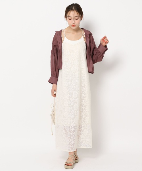mysty woman(ミスティウーマン)の「ショートシアー2WAYシャツ 908451(シャツ/ブラウス・レディース・ブラウン/バーガンディー/アイボリー・FREE)」の6枚目の写真