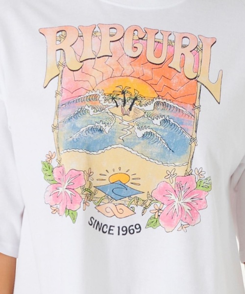 rip curl（リップカール）の「【RIPCURL（リップカール）】レディースロゴ半袖Tシャツ　BARRELLED HERITAGE CROP（Tシャツ/カットソー・レディース・ブラック系その他/ホワイト・SMALL/X-SMALL）」の5枚目の写真