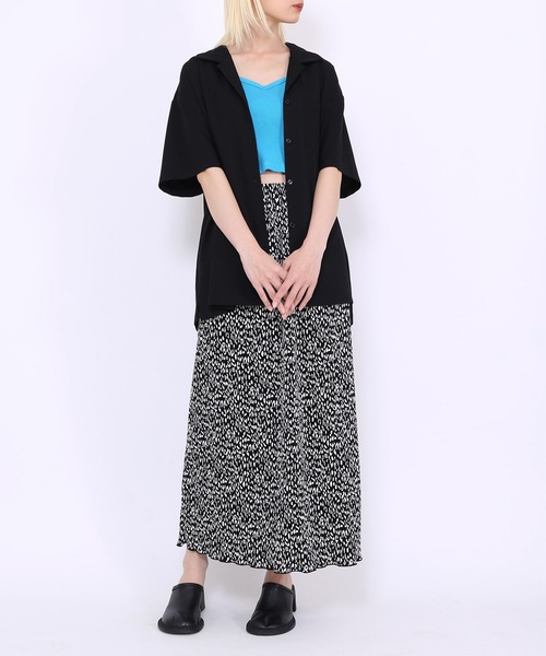 PUNYUS(プニュズ)の「オープンカラーシャツ(シャツ/ブラウス・レディース・ピンク/ブラック/ホワイト/ブルー・3/2/4/1)」の7枚目の写真