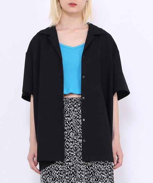 PUNYUS(プニュズ)の「オープンカラーシャツ(シャツ/ブラウス・レディース・ピンク/ブラック/ホワイト/ブルー・3/2/4/1)」の5枚目の写真