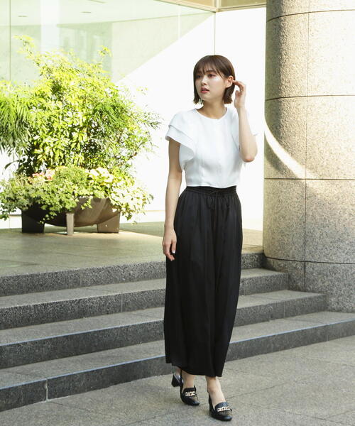 JILL by JILL STUART（ジルバイジルスチュアート）の「◇ボリュームワイドパンツ（その他パンツ・レディース・ブラック/グレー・FREE）」の4枚目の写真