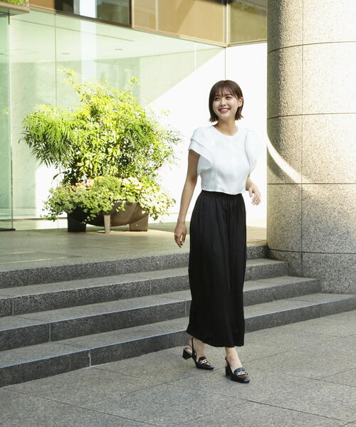 JILL by JILL STUART（ジルバイジルスチュアート）の「◇ボリュームワイドパンツ（その他パンツ・レディース・ブラック/グレー・FREE）」の5枚目の写真