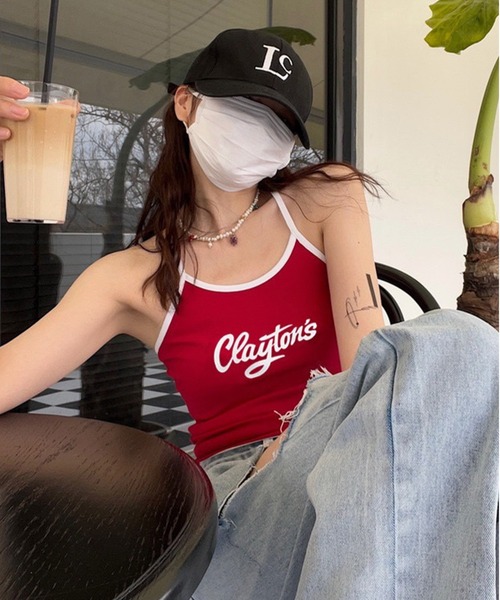 Chick（チック）の「▲Front Design Camisole / フロントロゴキャミソール タンクトップ（キャミソール・レディース・ブラック/レッド/ブルー/ホワイト・FREE）」の4枚目の写真