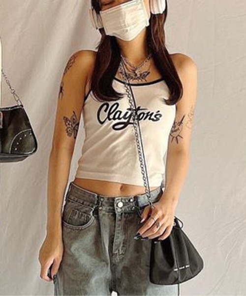Chick（チック）の「▲Front Design Camisole / フロントロゴキャミソール タンクトップ（キャミソール・レディース・ブラック/レッド/ブルー/ホワイト・FREE）」の2枚目の写真