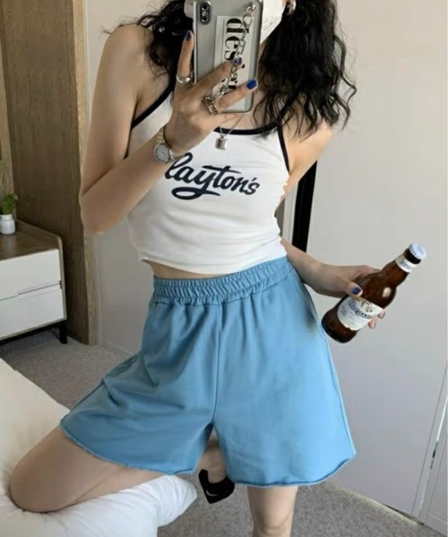 Chick（チック）の「▲Front Design Camisole / フロントロゴキャミソール タンクトップ（キャミソール・レディース・ブラック/レッド/ブルー/ホワイト・FREE）」の5枚目の写真