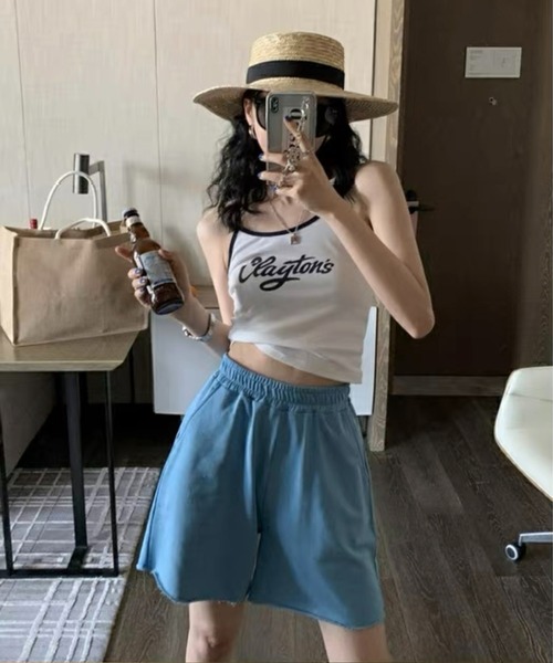 Chick（チック）の「▲Front Design Camisole / フロントロゴキャミソール タンクトップ（キャミソール・レディース・ブラック/レッド/ブルー/ホワイト・FREE）」の6枚目の写真