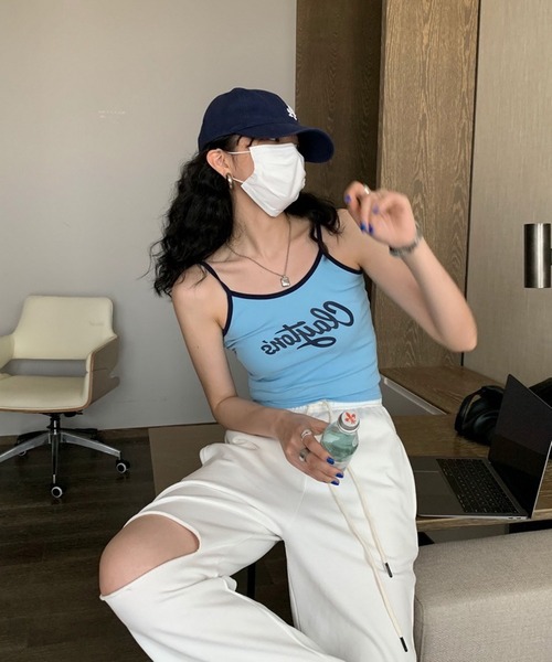 Chick（チック）の「▲Front Design Camisole / フロントロゴキャミソール タンクトップ（キャミソール・レディース・ブラック/レッド/ブルー/ホワイト・FREE）」の8枚目の写真