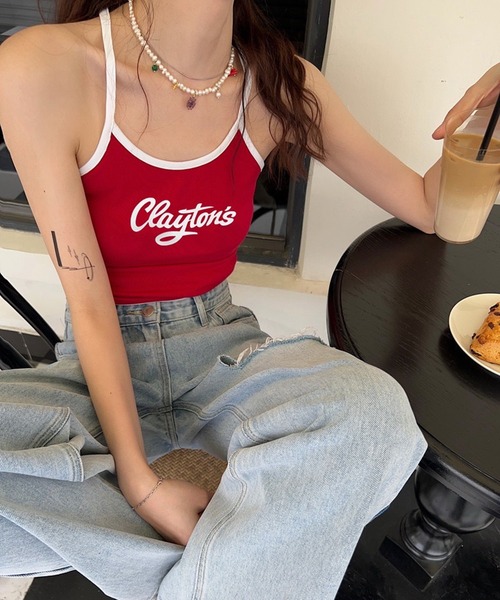 Chick（チック）の「▲Front Design Camisole / フロントロゴキャミソール タンクトップ（キャミソール・レディース・ブラック/レッド/ブルー/ホワイト・FREE）」の9枚目の写真