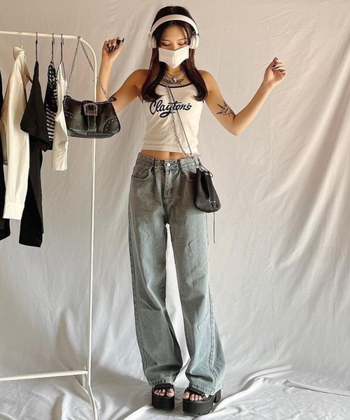 Chick（チック）の「▲Front Design Camisole / フロントロゴキャミソール タンクトップ（キャミソール・レディース・ブラック/レッド/ブルー/ホワイト・FREE）」の13枚目の写真