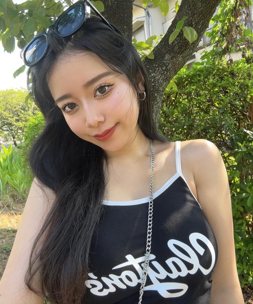 Chick（チック）の「▲Front Design Camisole / フロントロゴキャミソール タンクトップ（キャミソール・レディース・ブラック/レッド/ブルー/ホワイト・FREE）」の17枚目の写真