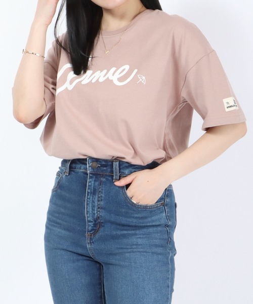 Arnie Arnold Palmer(アーニーアーノルドパーマー)の「ARNIE ARNOLD PALMER(アーニーアーノルドパーマー)ブランドロゴプリントTシャツ レディース/プルオーバートップス(Tシャツ/カットソー・レディース・グレイッシュベージュ/ブラック/グリーン/ホワイト/ピンクベージュ・M/L)」の6枚目の写真