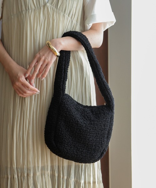 LOWRYS FARM(ローリーズファーム)の「ポコポコワンハンドルBAG 704357(ハンドバッグ・レディース・ブラック/アイボリー/ブルー・FREE)」の3枚目の写真