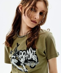 A'GEM/9 × .kom『runningHIGH/ランニングハイ』DON'T DISTURB CROP TEE / ドント ディスターブクロップ 半袖カットソー