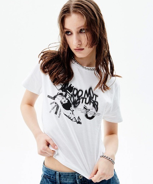 A'GEM/9 × .kom『runningHIGH/ランニングハイ』DON'T DISTURB CROP TEE