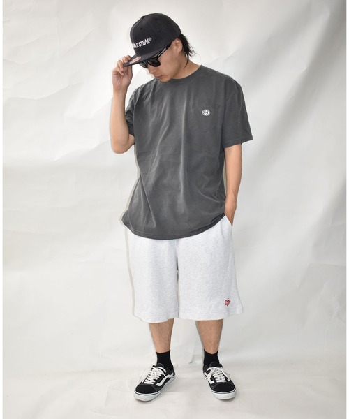 DOUBLE STEAL(ダブルスティール)の「DBSLオーバルロゴ刺繍ピグメントダイポケット Tシャツ(Tシャツ/カットソー・メンズ・グレイッシュブルー/ブラック・X-LARGE/LARGE)」の9枚目の写真