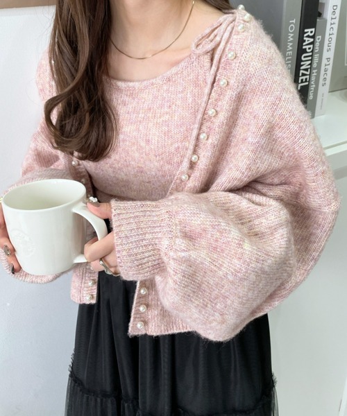 極美品！セリーヌ リボン付アンサンブル ニット カーディガンM インナーベストL 極美品！セリーヌ リボン付アンサンブル ニット カーディガンM