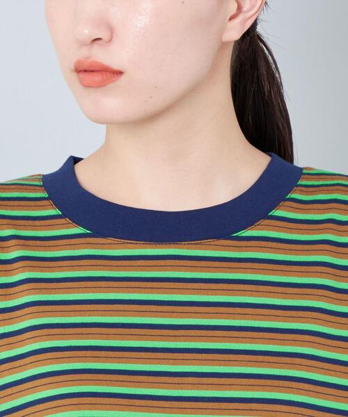 CITEN(シテン)の「<CITEN>リンガー ボーダー Tシャツ(Tシャツ/カットソー・レディース・ブラウン/ブラック・FREE)」の6枚目の写真