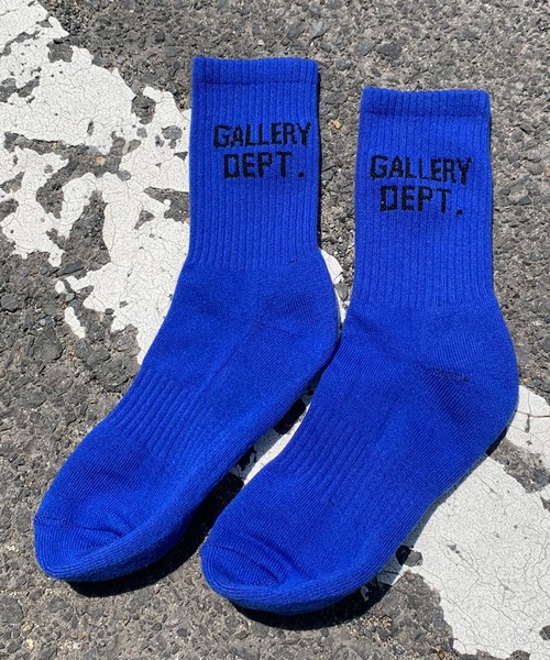 non-hedge(ノンヘッジ)の「2段ロゴソックス(ソックス/靴下・レディース・ブルー/ホワイト/ピンク/ブラック・F)」の1枚目の写真